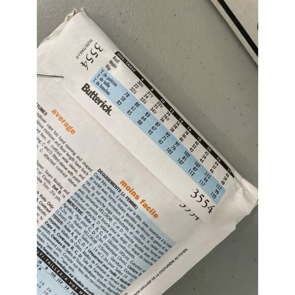 Butterick 3554 Elvira Gothic Witch Costume Sewing Patterns Sizes 12-14-16 NEW - Picture 4 of 6